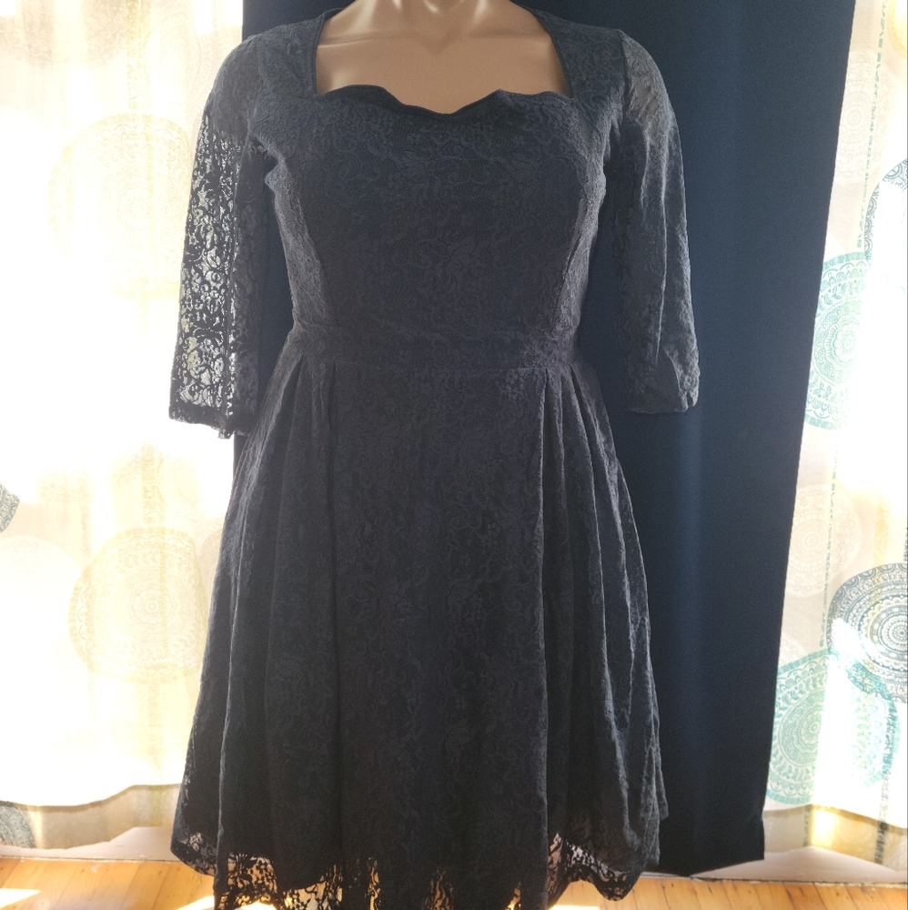 Blue lace lindy bop dress